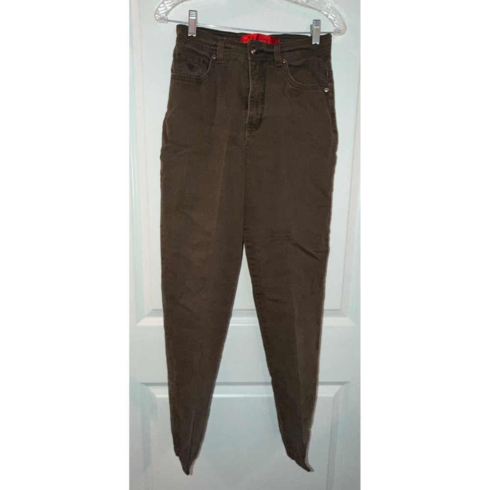 Gloria Vanderbilt Women's 28X30 Jeans Brown High Waisted Straight Leg